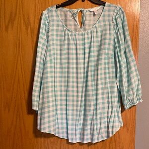REDUCED!! Lauren Conrad Checked long sleeve top - size 0X